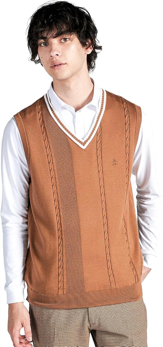 Amazon | [マンシングウェア] ニットベスト 【STANDARD】 ワンポイント